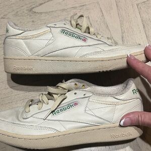 Reebok Off-White Leather Sneakers